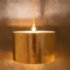 Hammered Brass Cylinder Pendant Light