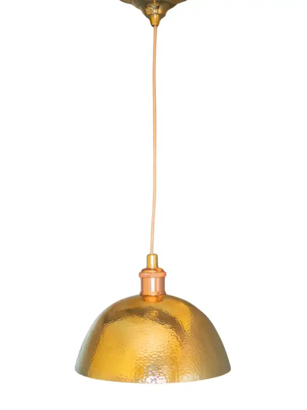 Hammered Brass Pendant Light