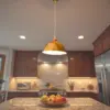 Hammered Brass Pendant Light