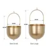 Modern Brass Hanging Plant Pot