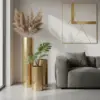 Modern Brushed Brass Planter Cylinder