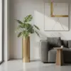 Modern Brushed Brass Planter Cylinder