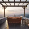 Vintage Copper Bathtub | Freestanding Hammered Tub