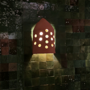 Moroccan Terracotta Cylinder Wall Sconce