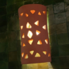 Moroccan Terracotta Pierced Dome Wall Sconce - Handcrafted Moroccan Pottery Lighting Hero View