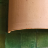 Moroccan Terracotta Openwork Wall Sconce - Hand-Carved Earthenware Texture and Clay Perforation Detail