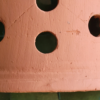 Moroccan Terracotta Cylinder Wall Sconce - Side Profile and Solid Brass Mounting Bracket View