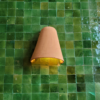 Moroccan Terracotta Dome Wall Sconce - Back Plate and Standard E26 E27 Electrical Hardware