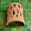 Moroccan Terracotta Lattice Wall Sconce - Back Plate and Standard E26 E27 Electrical Hardware